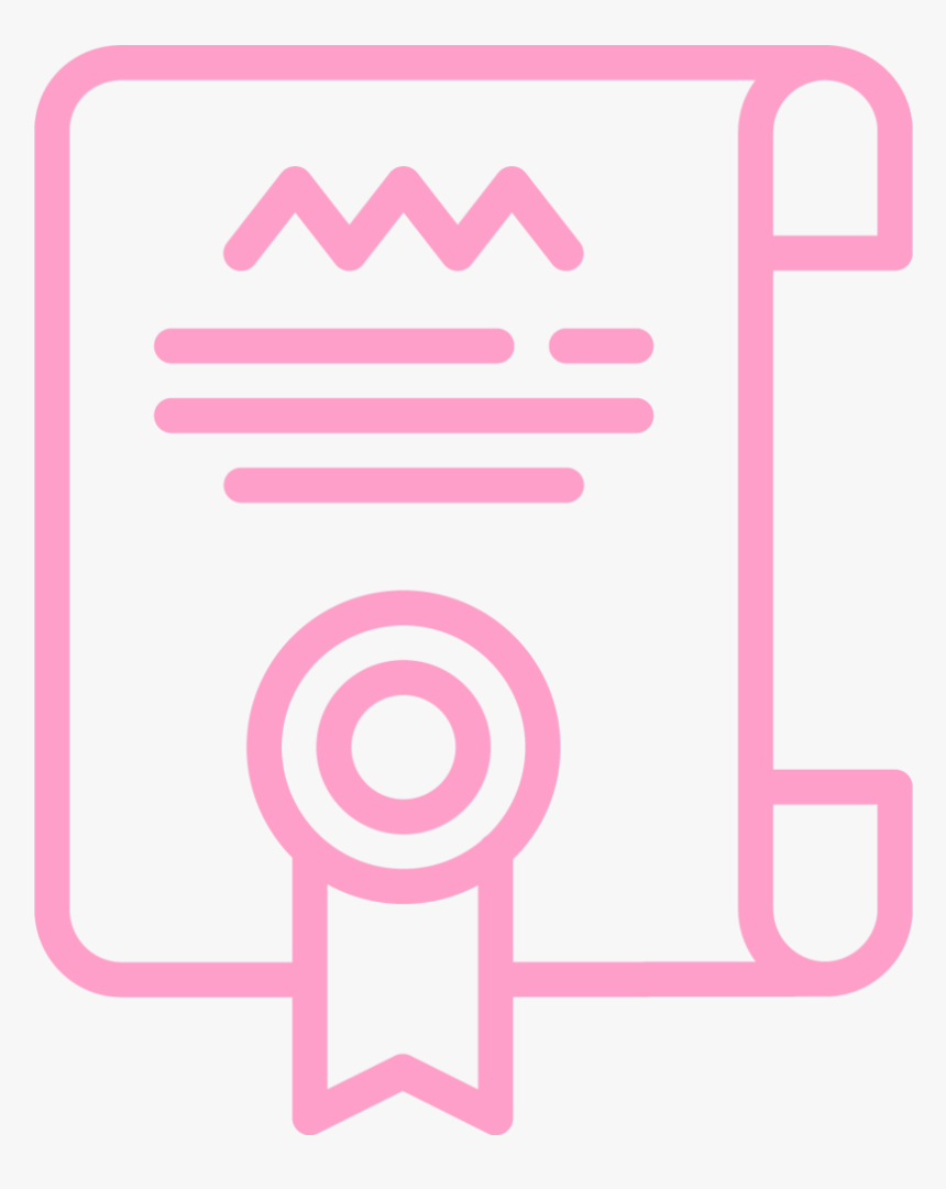 Icon-04 - Pink Certificate Icon, HD Png Download, Free Download