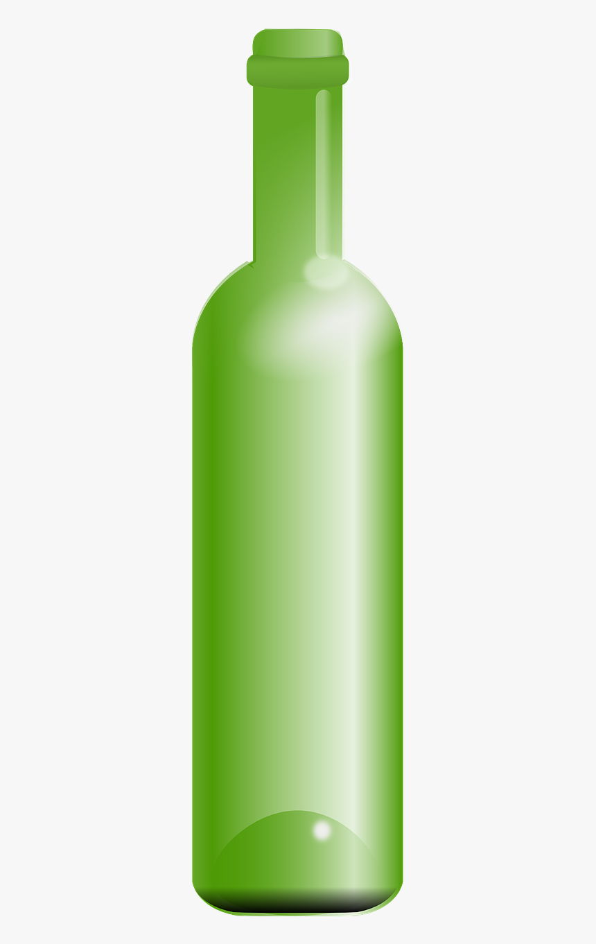 Empty Green Bottle Clip Arts - Green Bottle Clipart, HD Png Download, Free Download