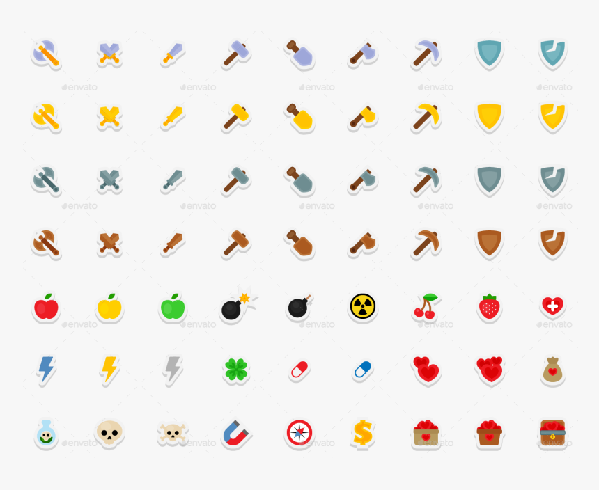 Game Items Png Pack, Transparent Png, Free Download