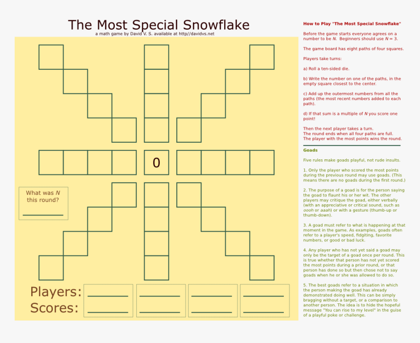 Snowflake Game Board - Cross, HD Png Download, Free Download