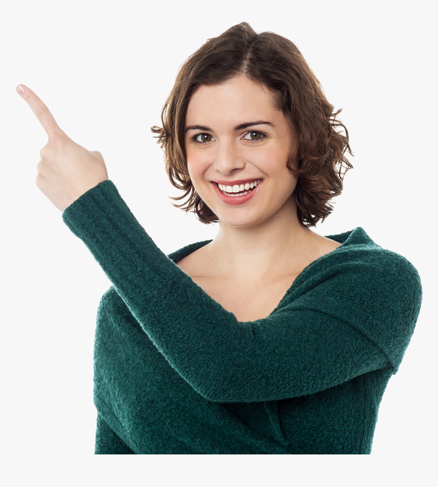 Girl Pointing Finger Png, Transparent Png, Free Download