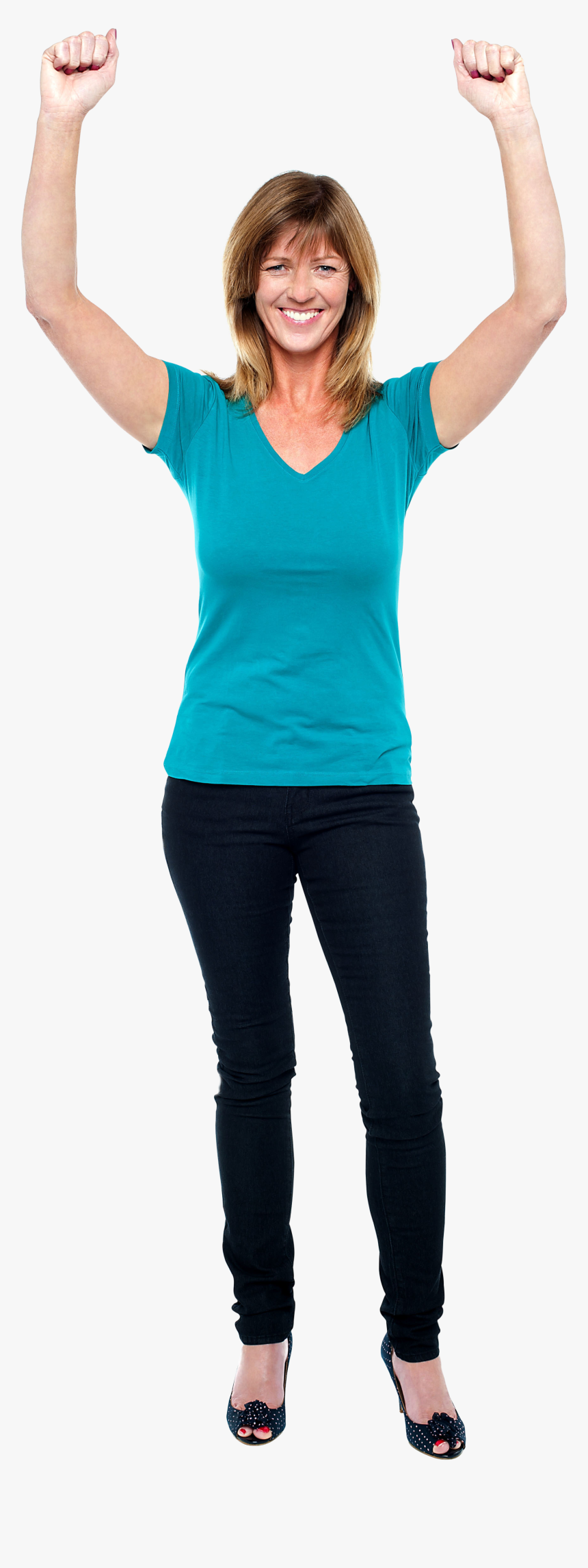 Woman Raised Arms, HD Png Download, Free Download