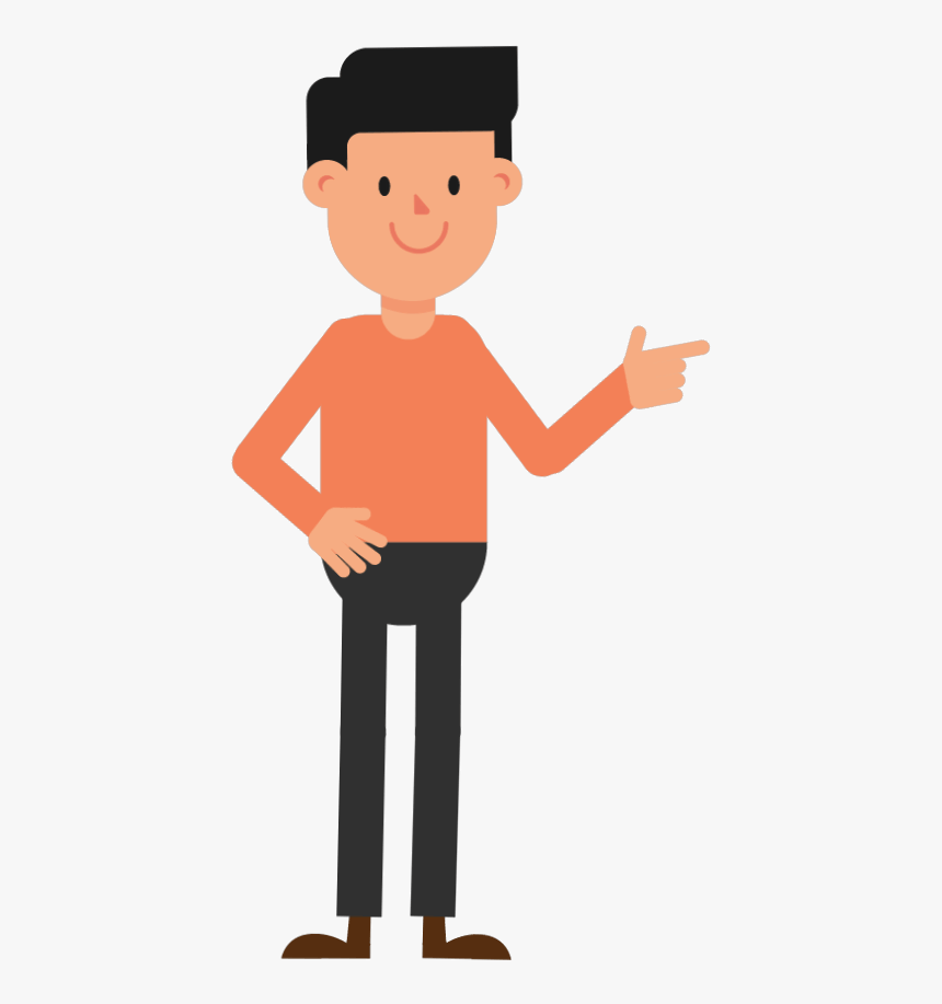 Man Pointing To The Right - Drinking Coffee Cartoon Gif, HD Png Download, Free Download