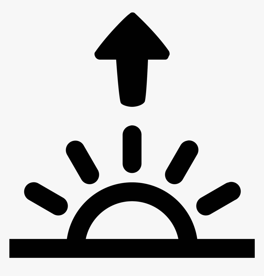 It"s A Sun Peaking Halfway Up Over The Horizon - Sun Icon Png Transparent, Png Download, Free Download