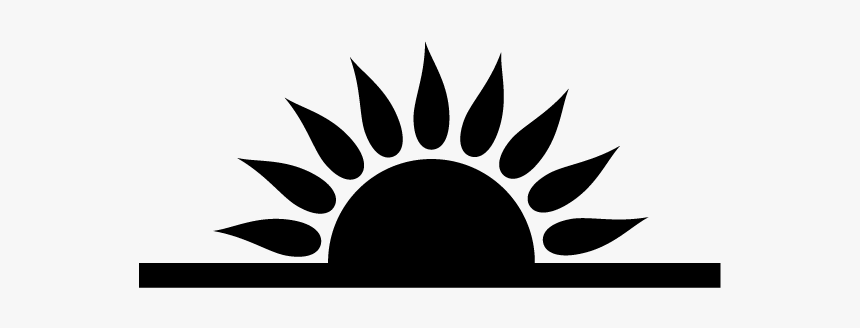 Sunrise Clipart Black And White, HD Png Download, Free Download