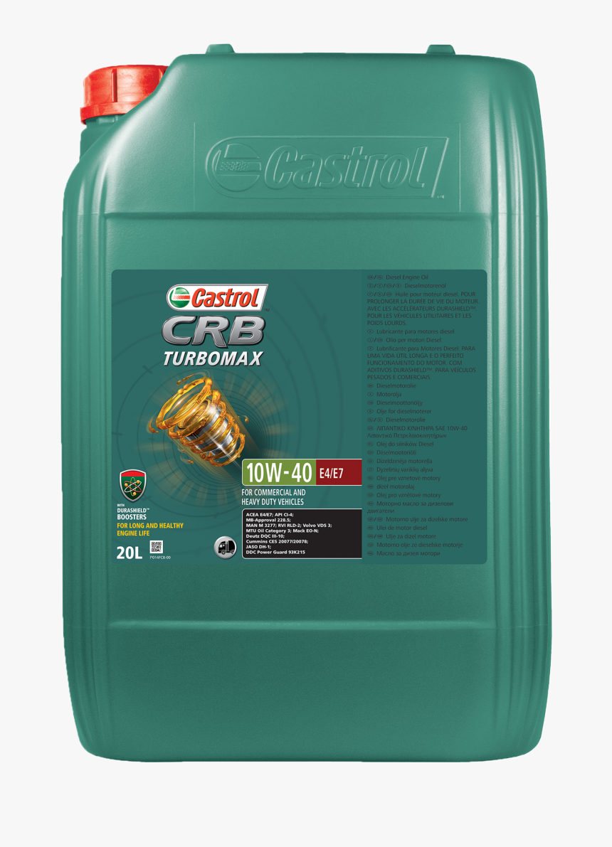 Castrol - Castrol Crb Turbomax 10w40 E4 E7, HD Png Download, Free Download