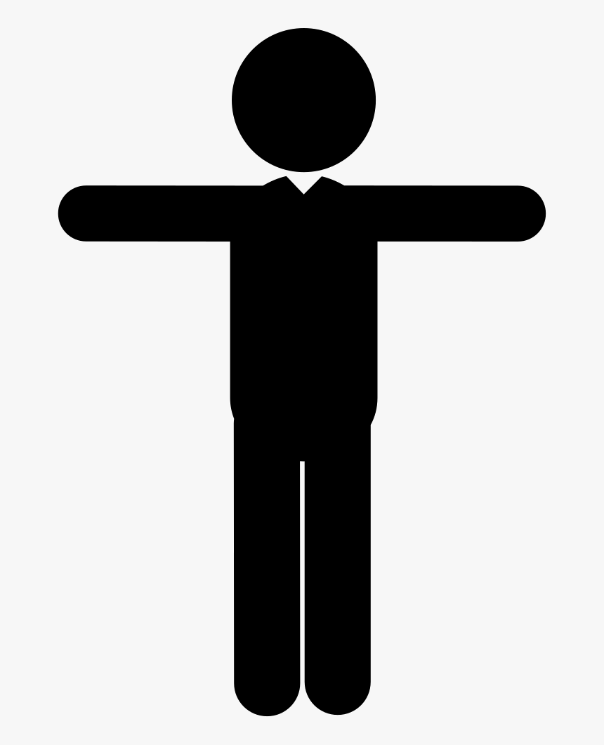 Man Standing With Extended Arms To Sides - Bras Tendu Sur Les Côtés, HD Png Download, Free Download