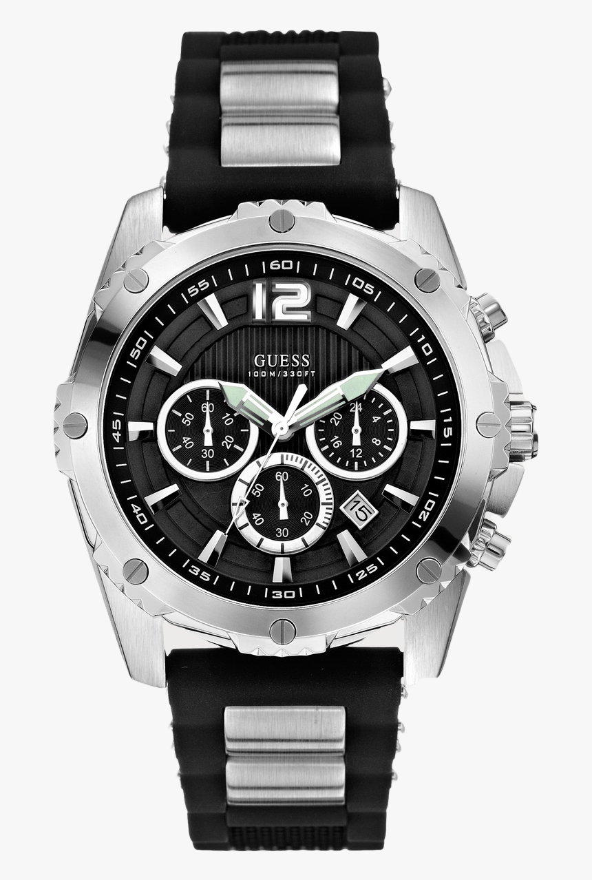 Guess Mens Black Silicone, HD Png Download, Free Download