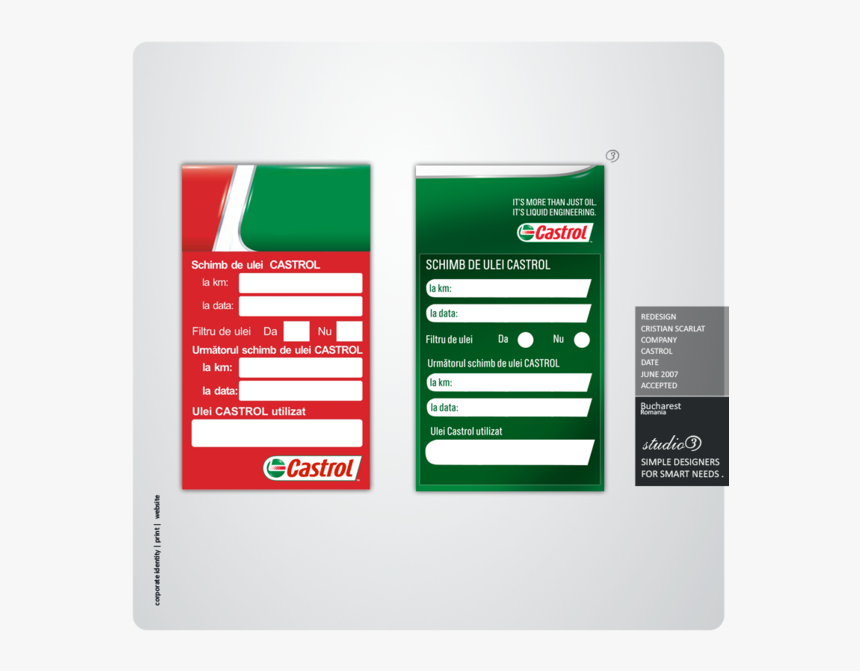 Castrol Romania Oil Sticker - Sticker Schimb Ulei Filtre, HD Png Download, Free Download