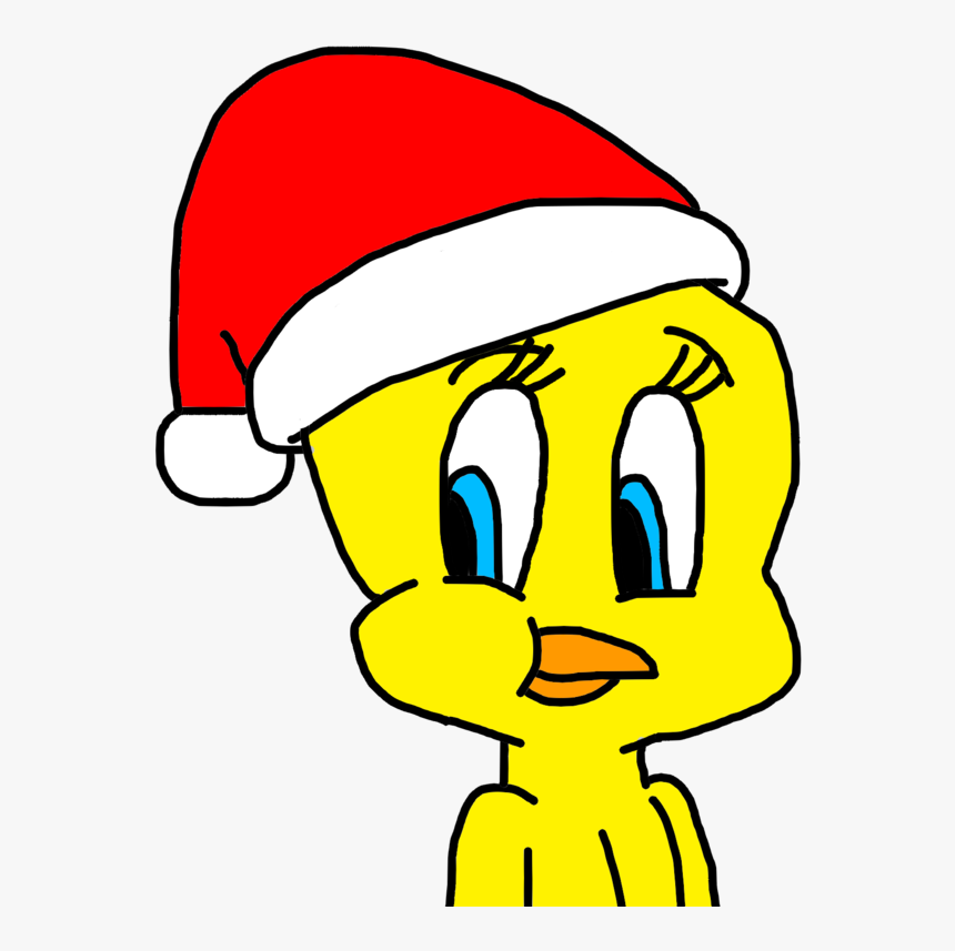 Free Download Tweety Bird With Santa Hat Clipart Tweety - Tweety Drawing, HD Png Download, Free Download