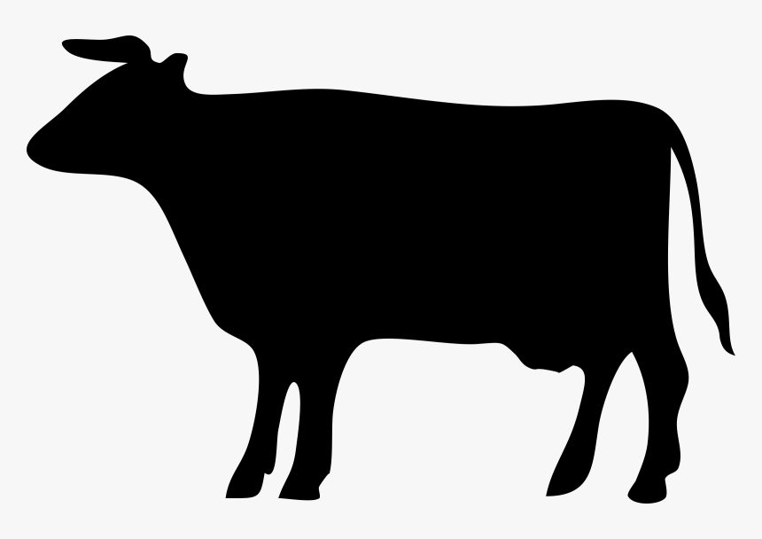 Silhouette Cow Clipart, HD Png Download, Free Download