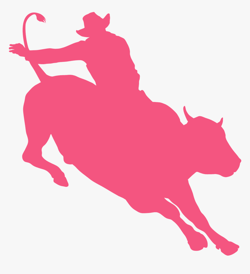 Silhouette Bull Rider Png, Transparent Png, Free Download