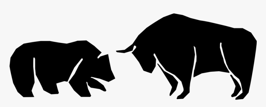 Bear, Bull, Fight - Bull And Bear Vector, HD Png Download, Free Download