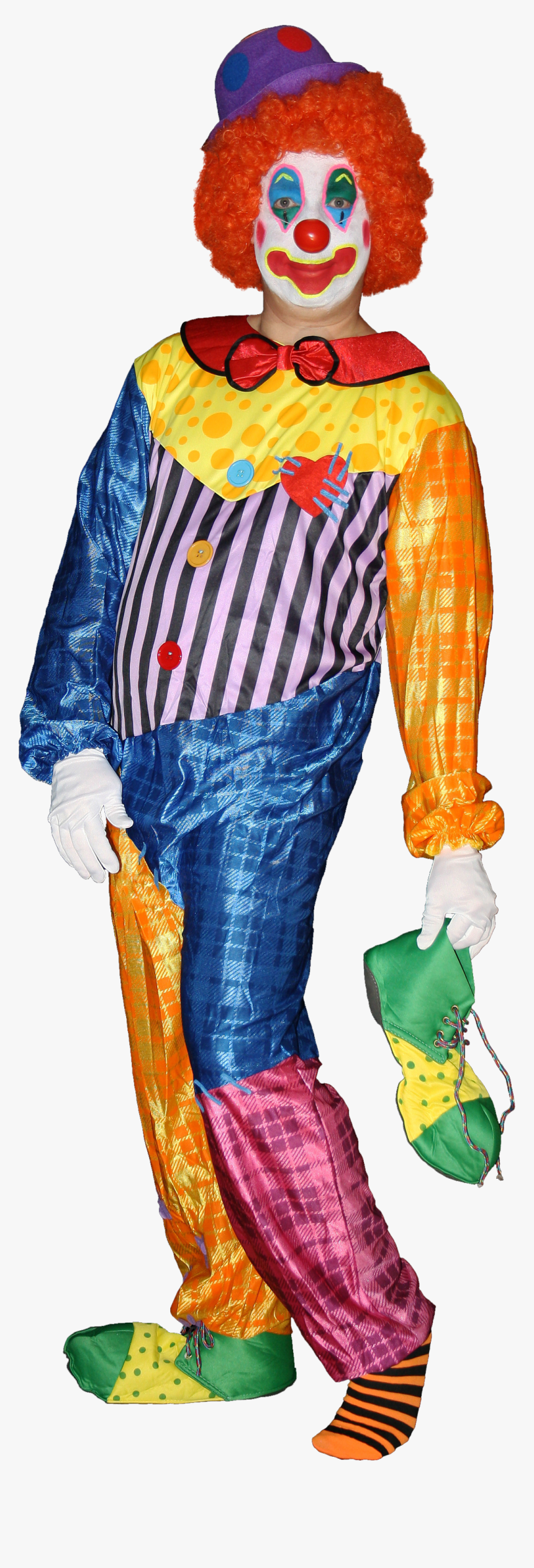 File - Clown-cutout - Person Putting On Their Clown Costume, HD Png Download, Free Download