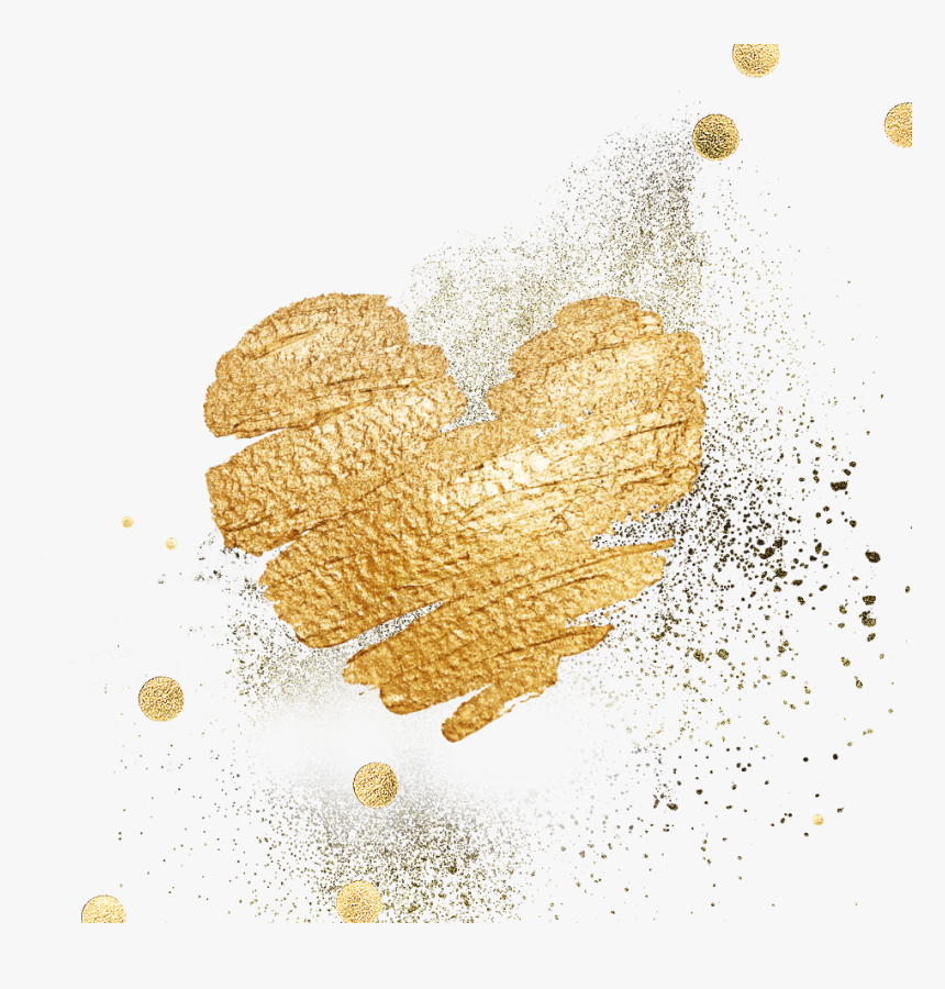 #goldheart #heart #gold #decor #decals #decoration - One Heart Background Transparent, HD Png Download, Free Download