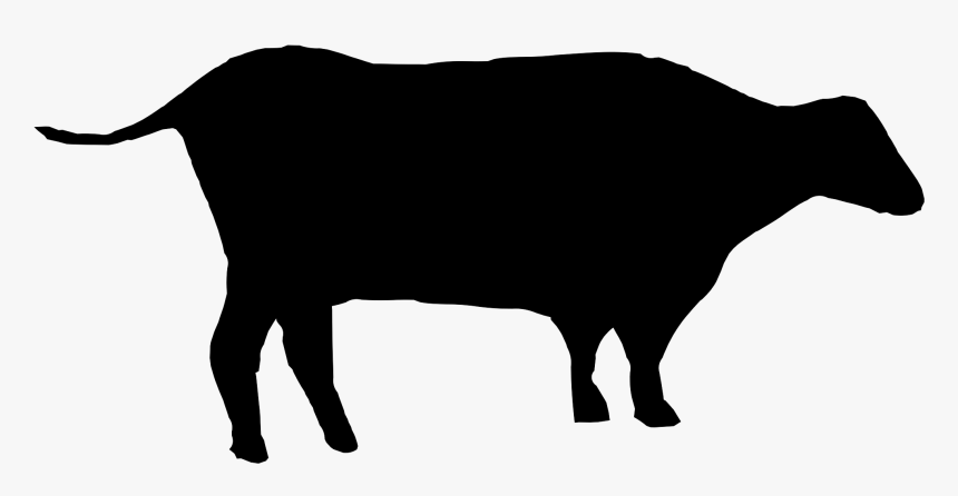 Silhouette - Png Clipart Cow Silhouette, Transparent Png, Free Download