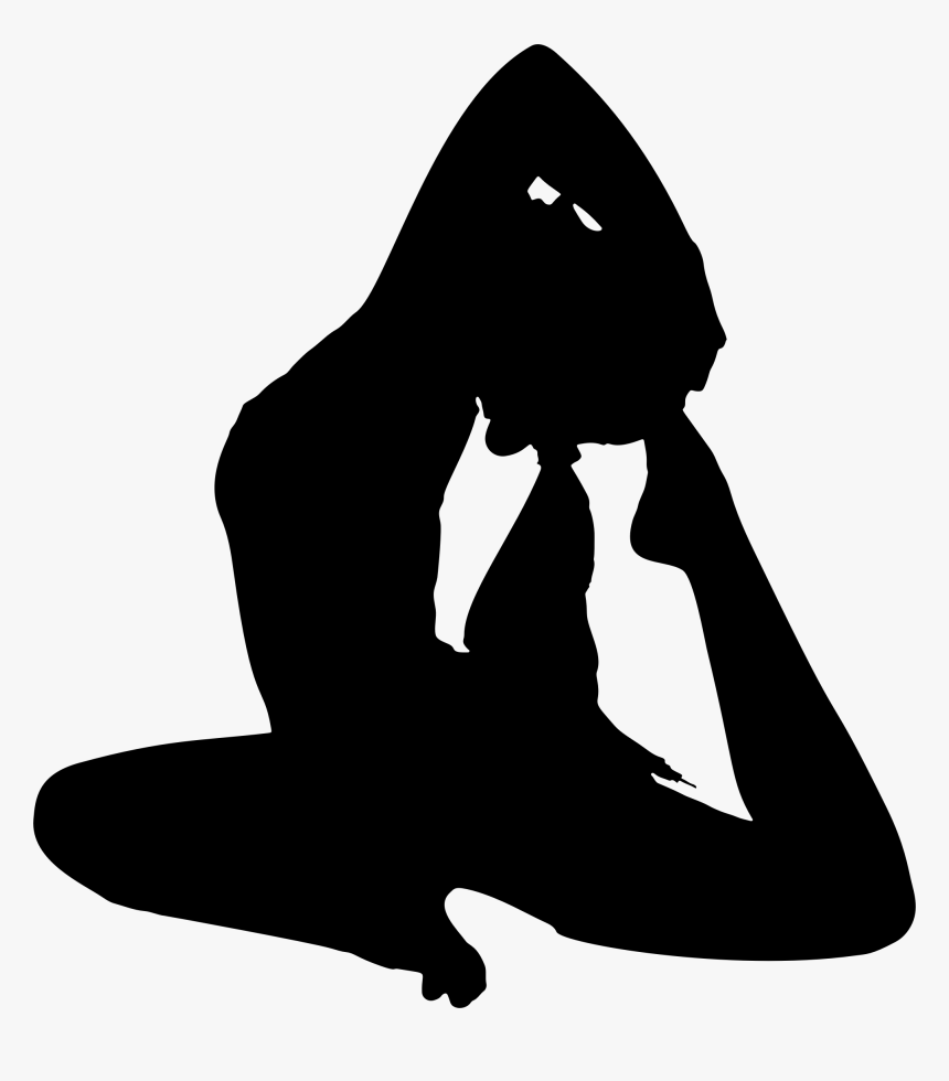 Female Yoga Pose Silhouette 6 Clip Arts - Yoga Poses Silhouette Png, Transparent Png, Free Download