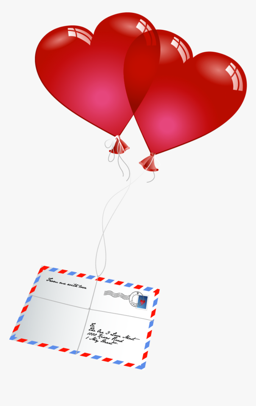 Valentine"s Day Clipart Letter - Valentines Day Balloons Png, Transparent Png, Free Download