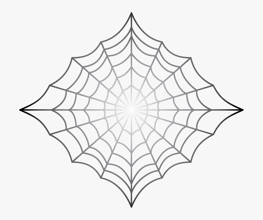 Telaraña Hombre Araña Png - Spider Web Black And White, Transparent Png, Free Download