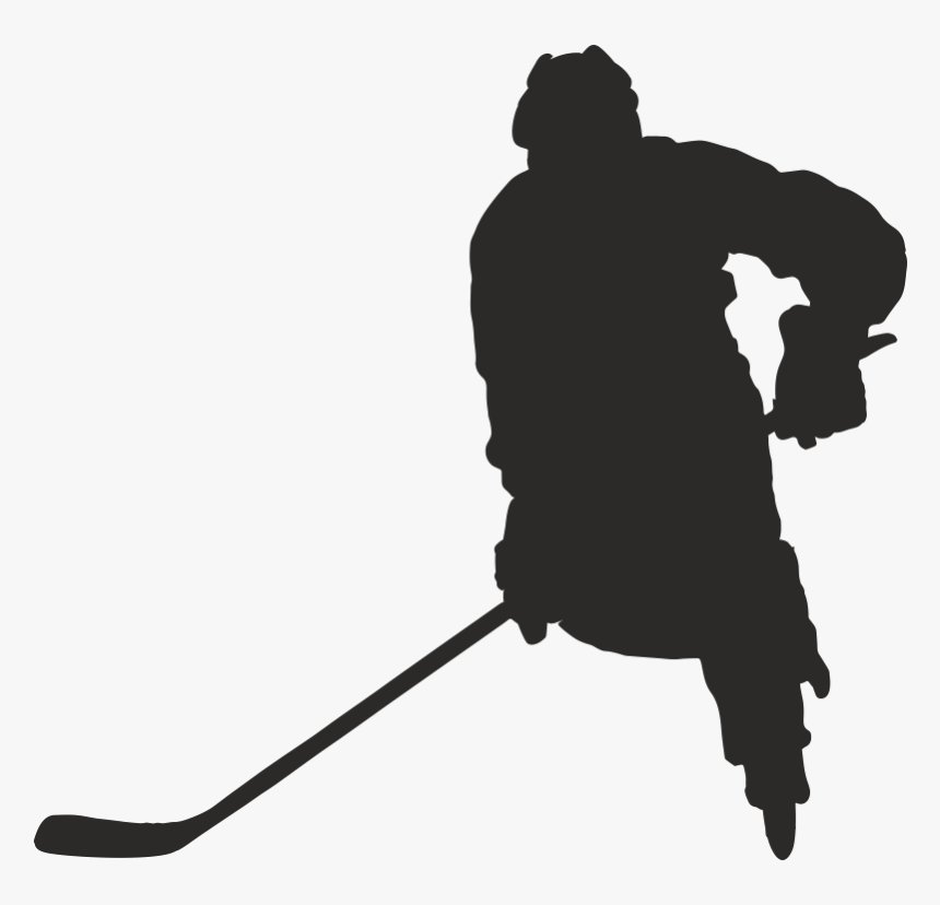 Female Ice Hockey Silhouette - Transparent Silhouette Of Hockey Player, HD Png Download, Free Download