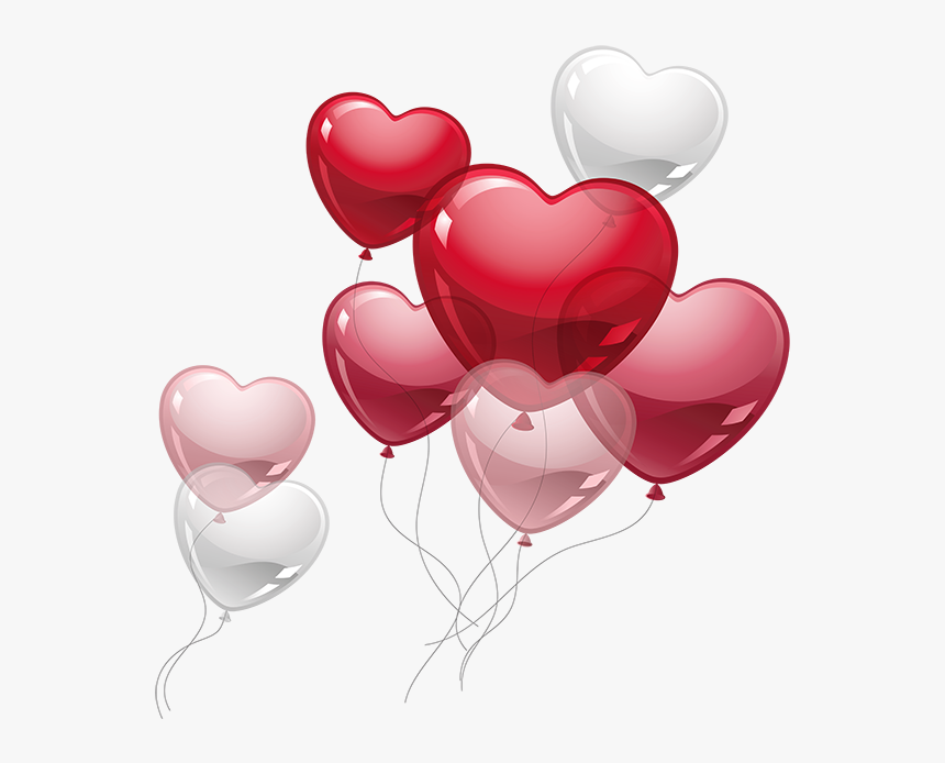 Cute Heart Balloons Png Clipart Picture - Happy Birthday Heart Balloons, Transparent Png, Free Download