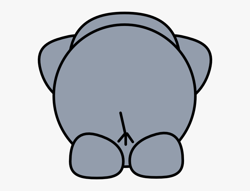 Elephant Back Clip Art - Cartoon Elephant, HD Png Download, Free Download