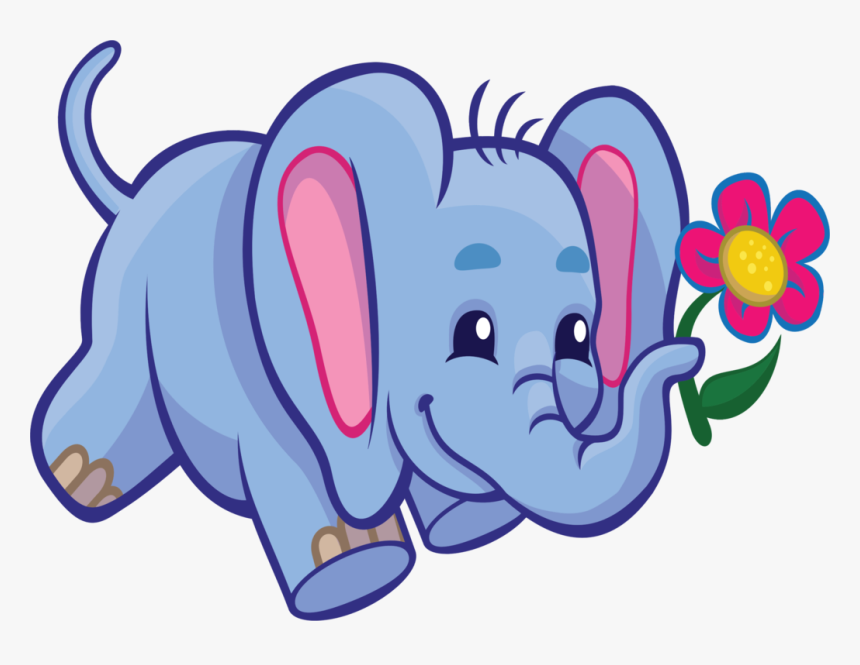 Indian Elephant,animal Figure,snout - Vector Elephant Cartoon Png, Transparent Png, Free Download