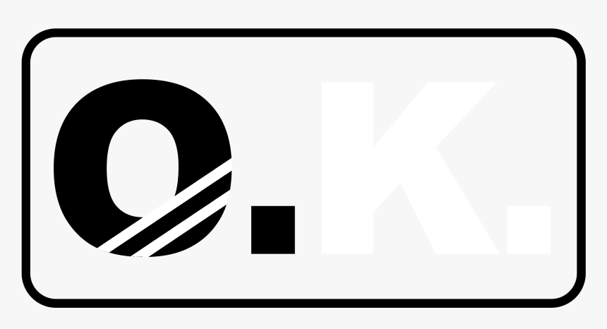O K Logo Black And White - Circle, HD Png Download, Free Download