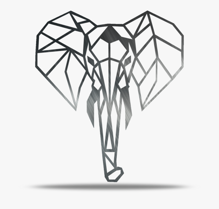 Geometric Elephant Metal Wall Art - Hoagard Elephant, HD Png Download, Free Download