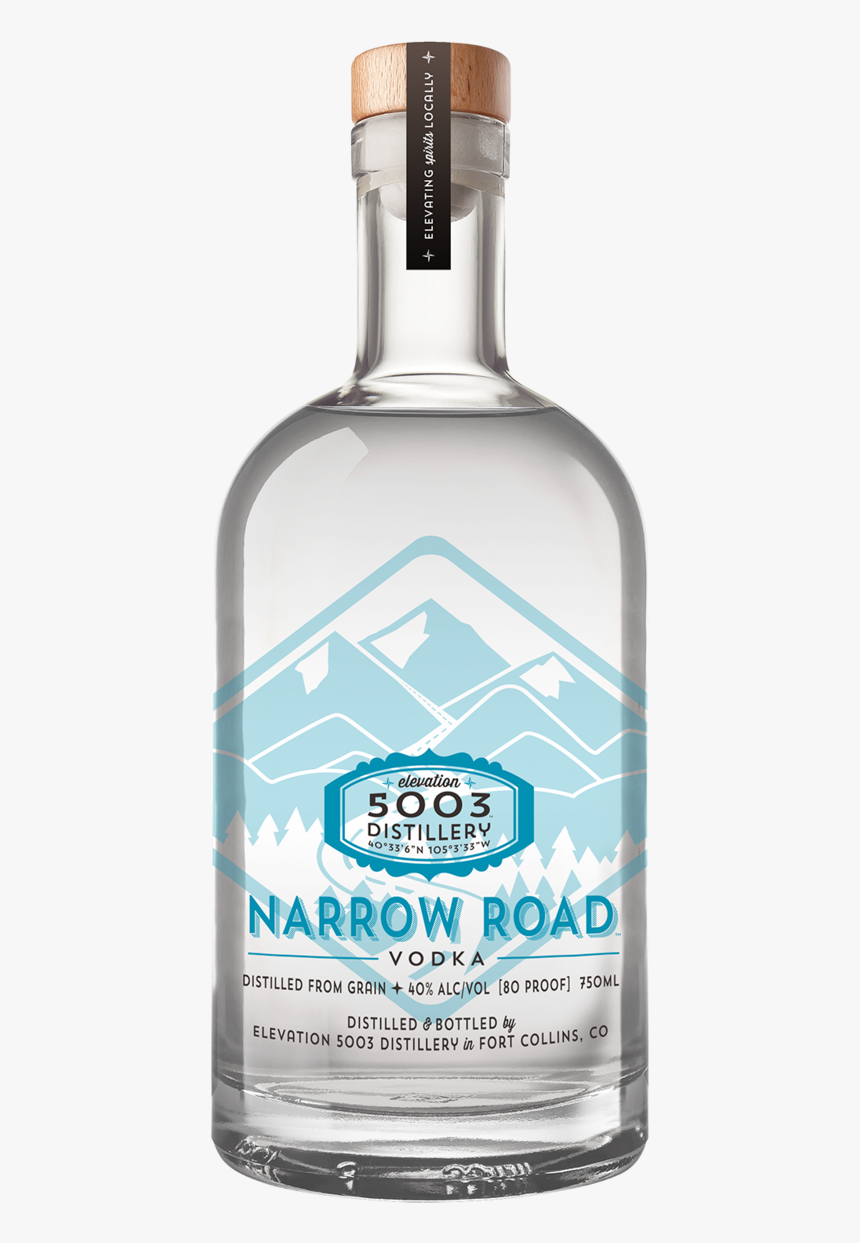 Narrow Road Screenprint Final - Glass Bottle, HD Png Download, Free Download