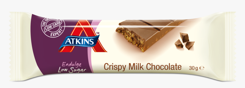 Atkins Crispy Milk Chocolate 30g, HD Png Download, Free Download