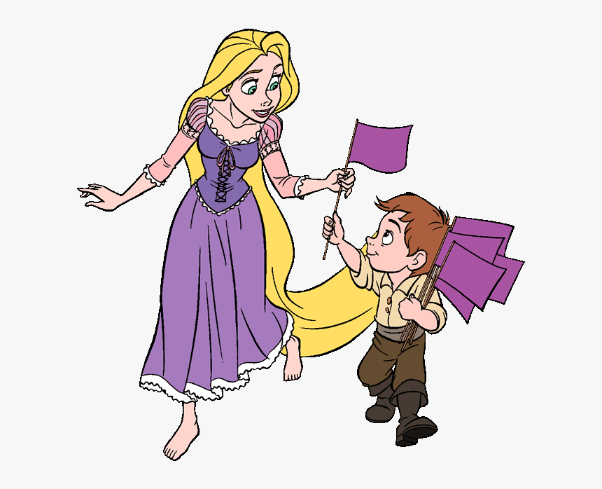 Top 96 Tangled Clip Art - Rapunzel In The Village Cartoons, HD Png Download, Free Download