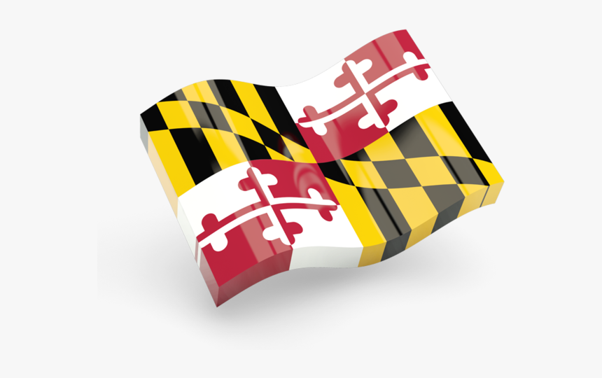 Glossy Wave Icon - Maryland State Flag, HD Png Download, Free Download