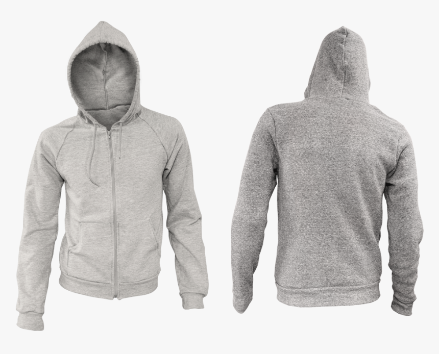 Zip Up Hoodie Back Template - Hoodie Zipper Black Mockup, HD Png Download, Free Download