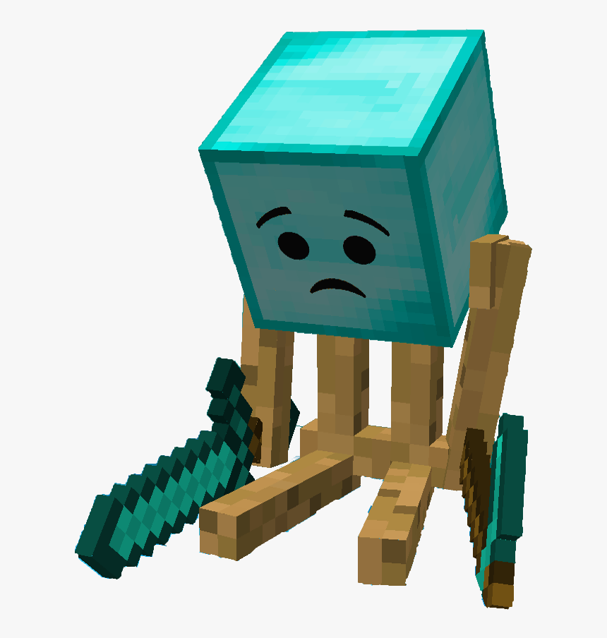 Sad Diamond Man Minecraft 1.16, HD Png Download, Free Download