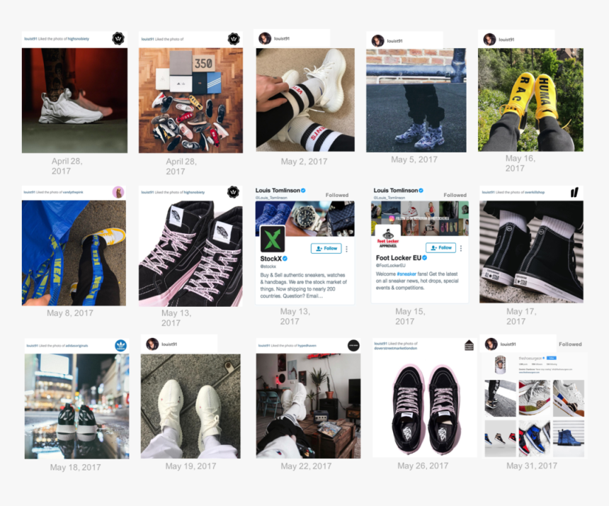 Louis Tomlinson Social Media Activity April - Shoe Store, HD Png Download, Free Download