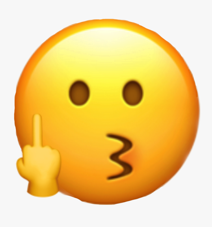 #emoji #badass #aesthetic #apple Emoji #middle Finger - Whistling Emoji, HD Png Download, Free Download