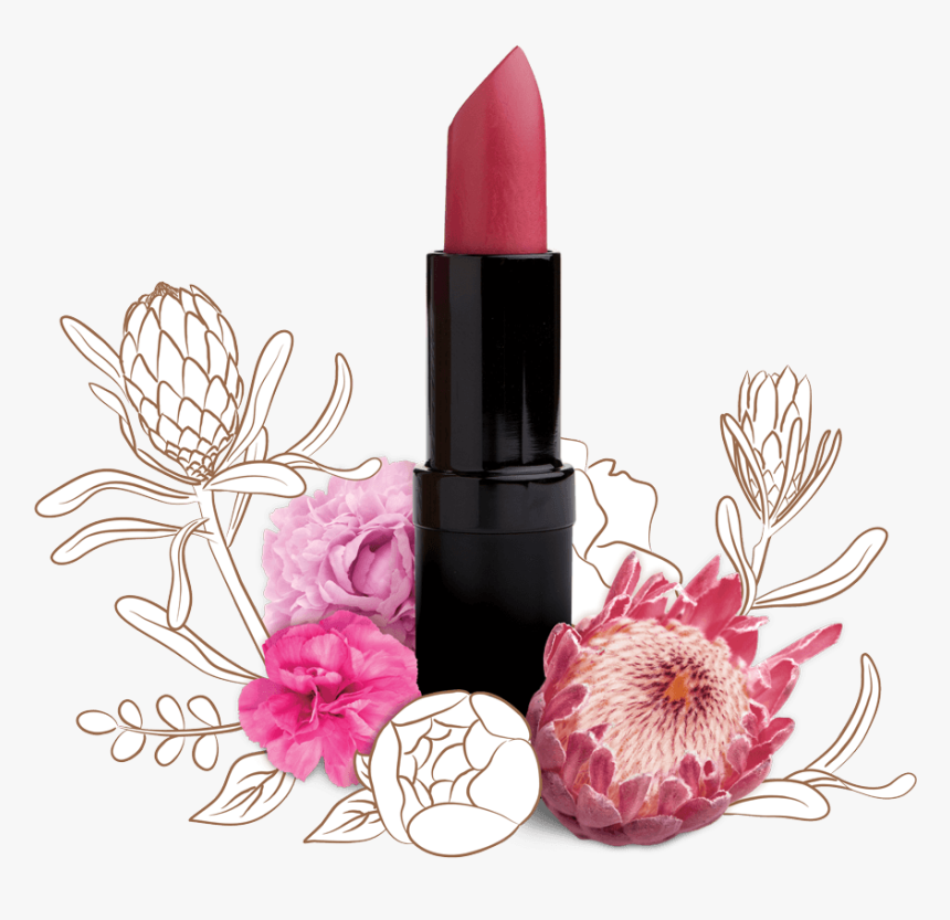Pink Lipstick Png Download - Color De Envases De Labiales Negro Con Tapa Rojo, Transparent Png, Free Download