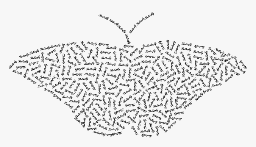 Butterfly Typography Clip Arts - Butterflies, HD Png Download, Free Download