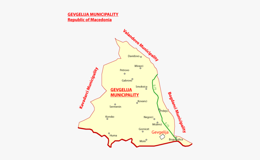 File - Gevgelijamunicipalitymap, HD Png Download, Free Download