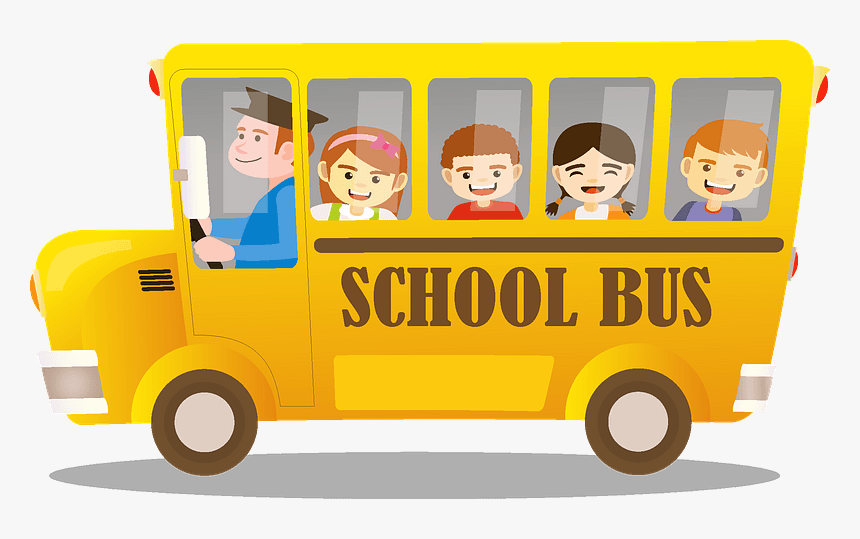 Kids In School Bus Clipart, HD Png Download, Free Download