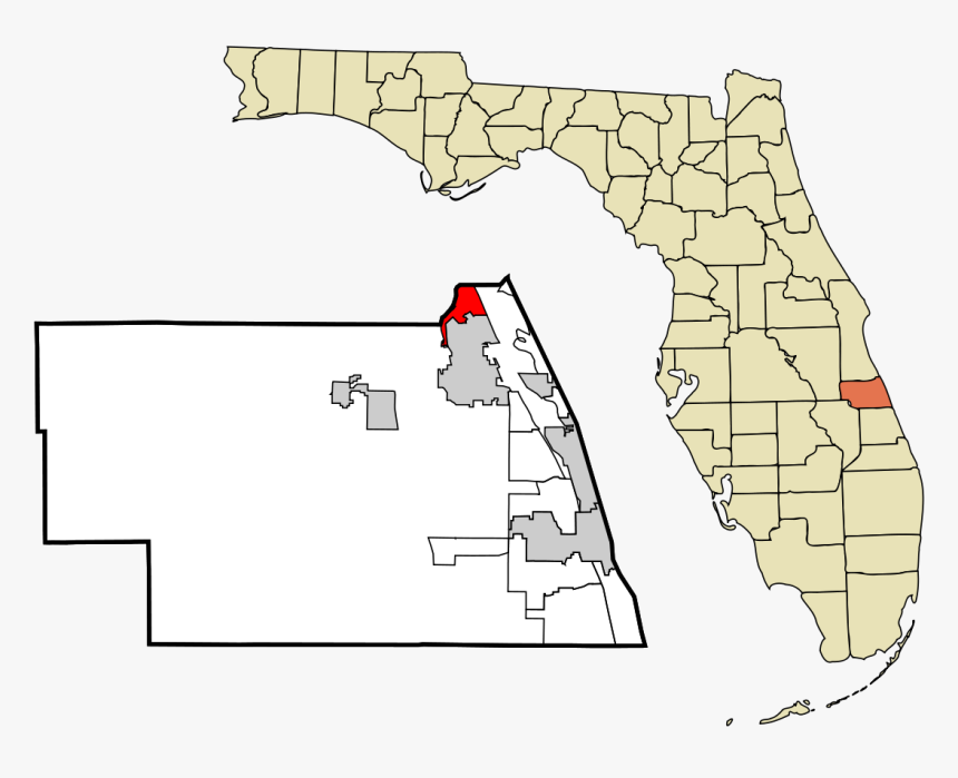 Florida Map With County Lines Lovely Roseland Florida - Florida, HD Png Download, Free Download
