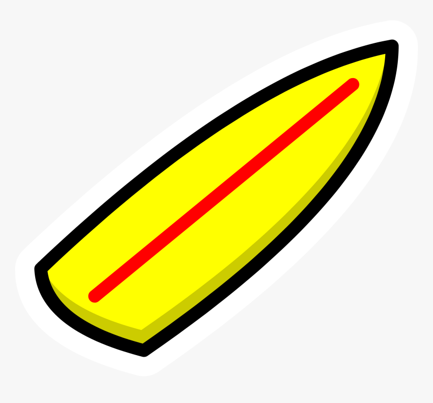 Surfboard Pin Club Penguin Wiki Fandom Powered By Wikia - Surf Board Cartoon Png, Transparent Png, Free Download