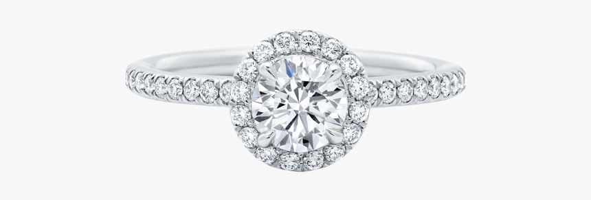 The One, Round Brilliant Diamond Micropavé Engagement - Anillos De Compromiso Forma De Rosa, HD Png Download, Free Download