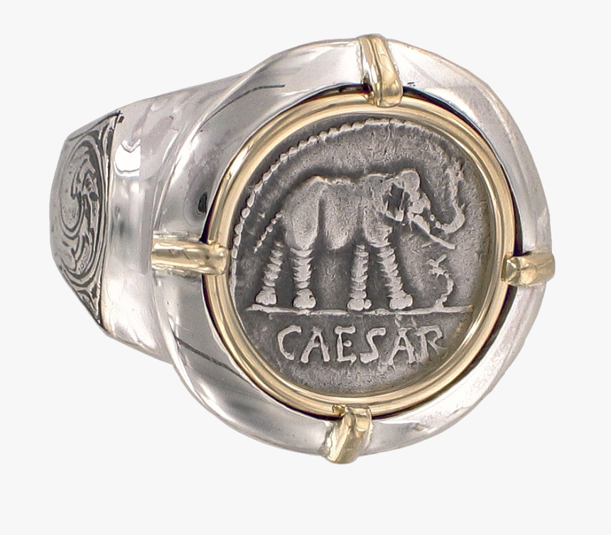 Julius Caesar Coin Ring - Emblem, HD Png Download, Free Download