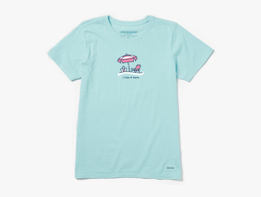 Women"s I Like It Here Vintage Crusher Tee - Life Is Good Sports Shirts, HD Png Download, Free Download