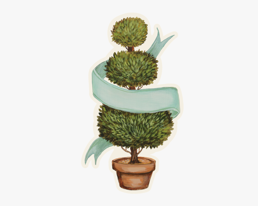 Topiary Table Accent - Flowerpot, HD Png Download, Free Download