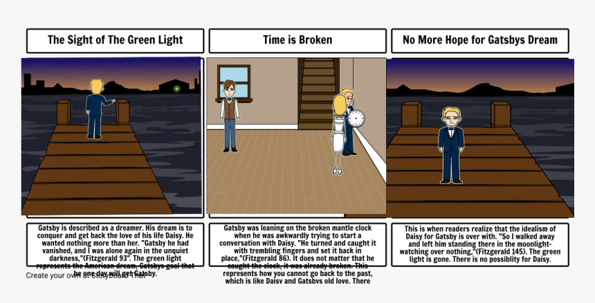 The Green Light And Mantle Clock - Cartoon, HD Png Download, Free Download
