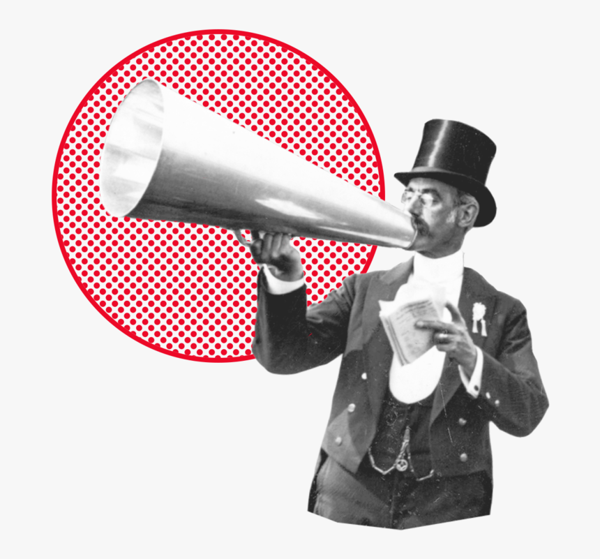 Old Man - Man With Megaphone Png, Transparent Png, Free Download