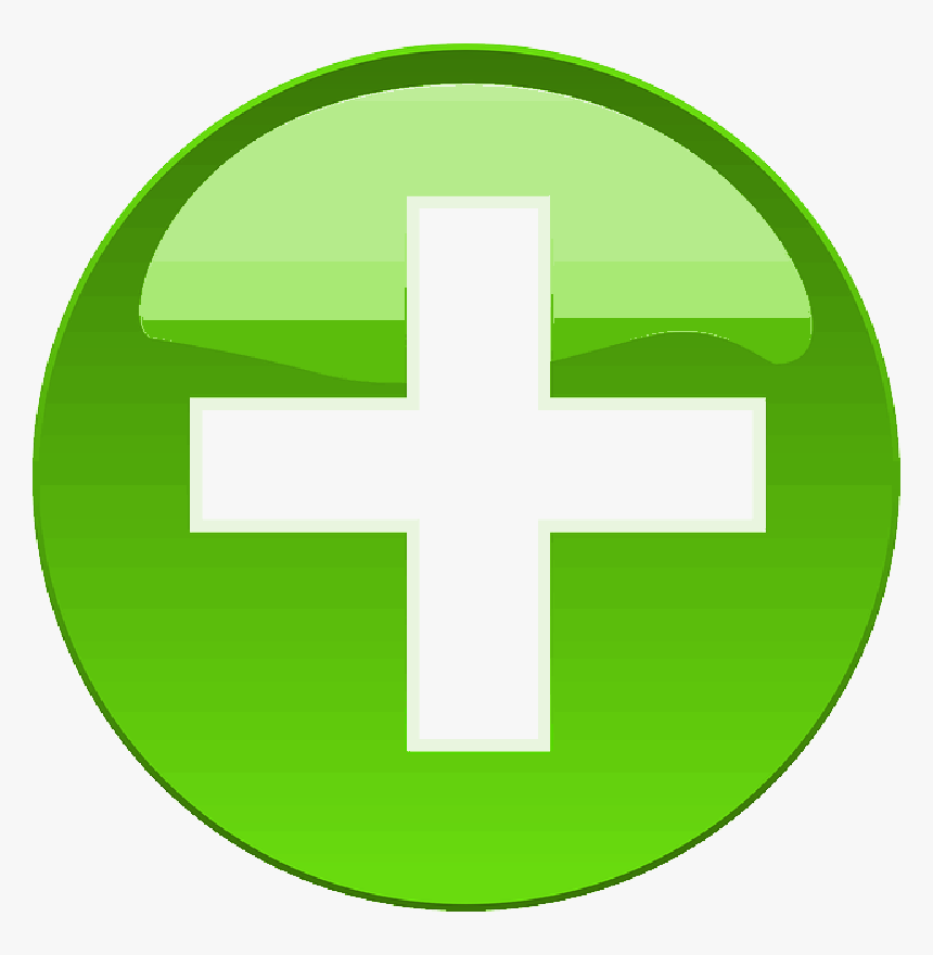 Green, Cross, Button, Medical, Medic - Green Medical Plus Symbol, HD Png Download, Free Download